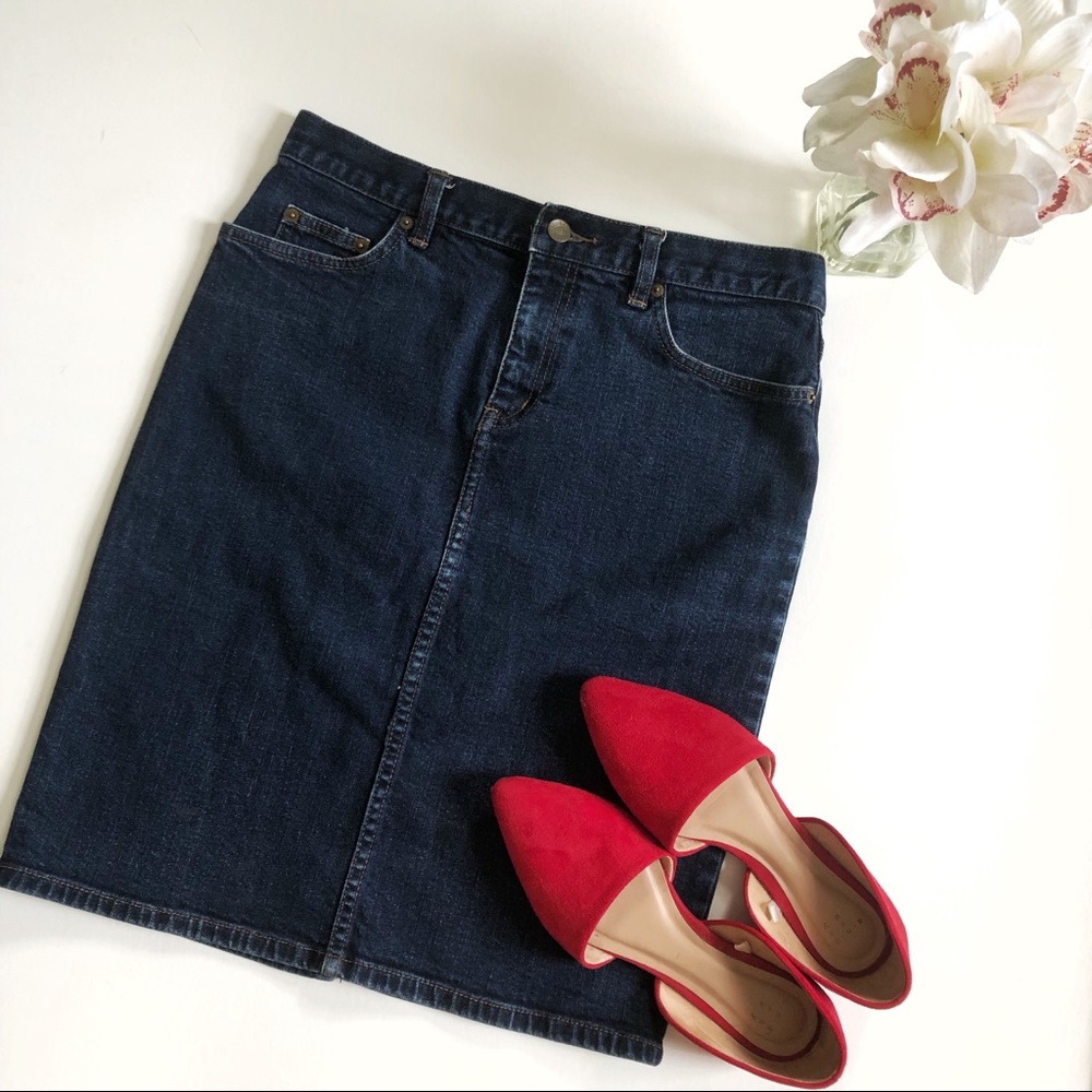 Ralph Lauren Jean Pencil Skirt 6